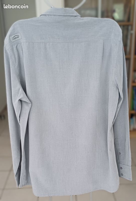 Chemise homme Oxbow - gris clair - XXL - manches longues (image 3)