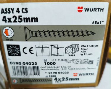 TOPCAR - 100 vis TBHC inox 4X25 - 7380-4X25