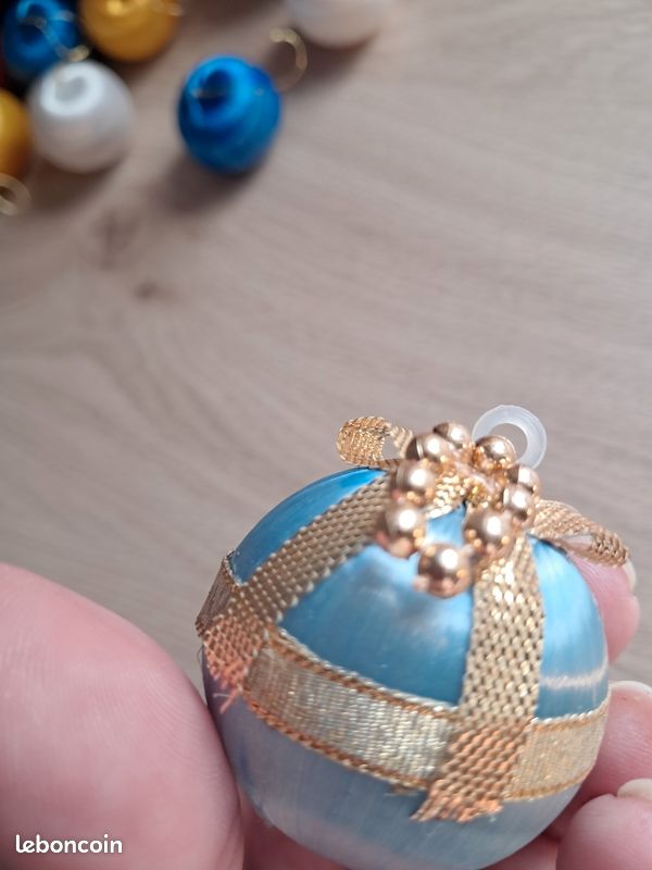 Lot Boules De Noël Anciennes Vintage - Verre, Lot De Plusieurs