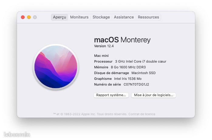 Apple Mac Mini 2014 i7 8go 256go + 1to (image 3)