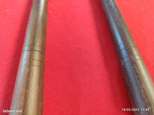 Lot De 4 Baguettes De Tambour Anciennes - Fanfare, Garde Champêtre Ou Batterie