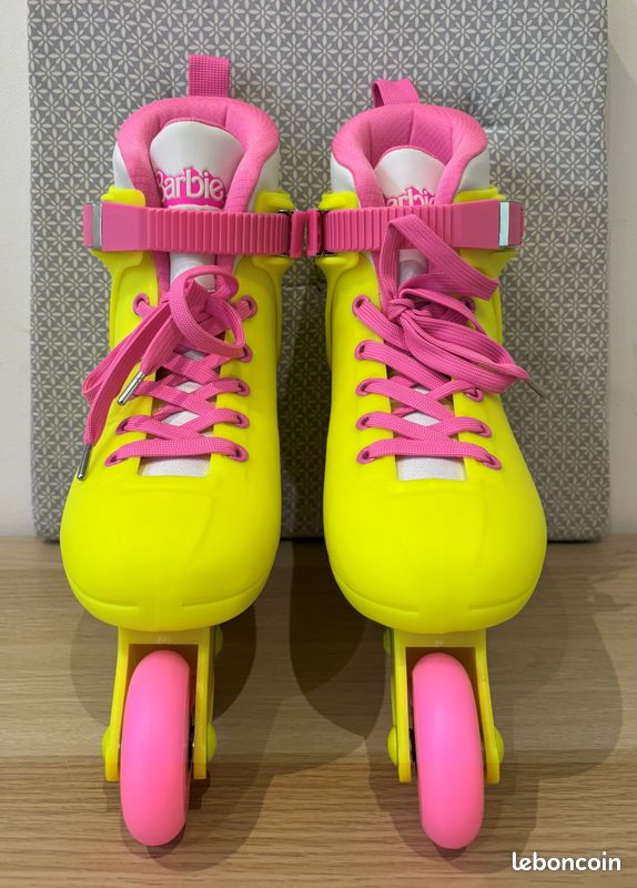 Patins à Roulettes Impala Lightspeed – Barbie The Movie, Jaune Fluo Et Rose, Taille 10