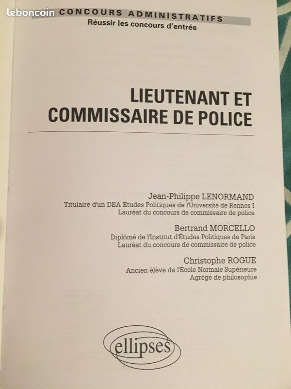 Livre « Lieutenant et commissaire de police » concours administratifs (image 3)