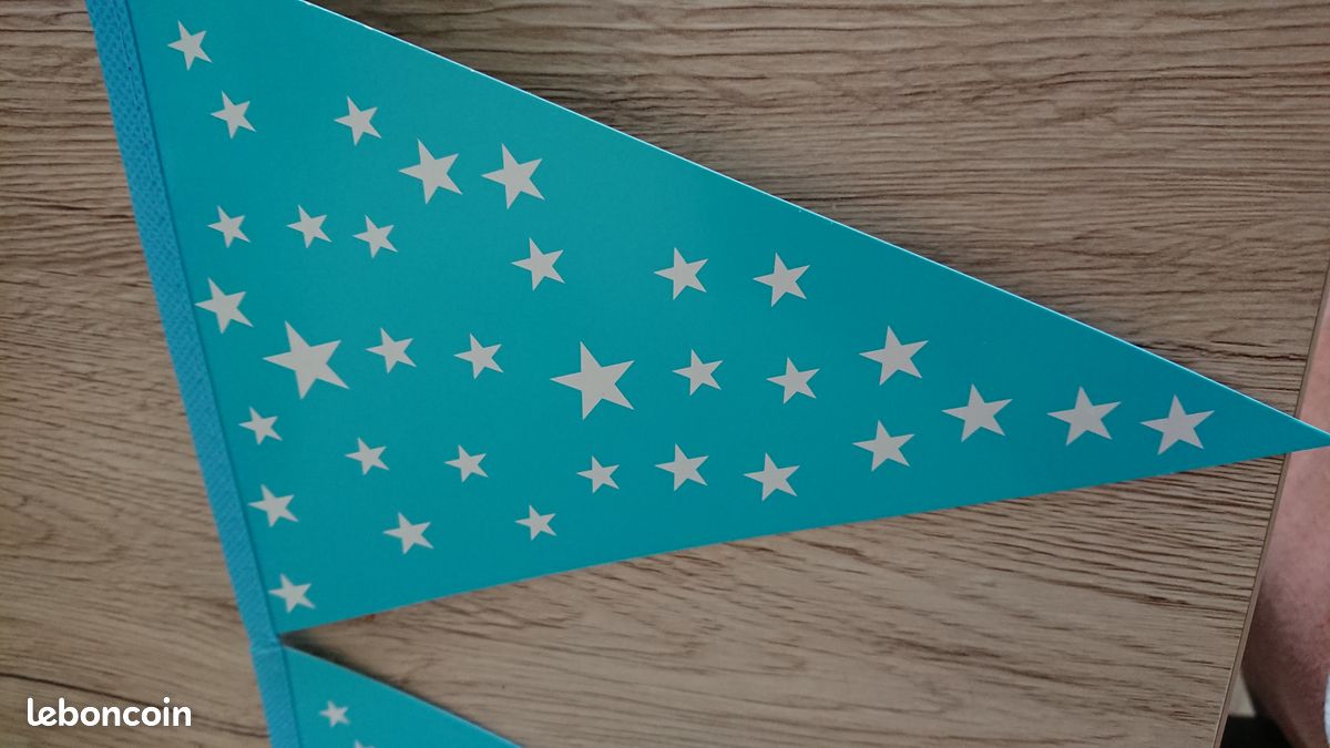 2 banderoles a fanions turquoise neuves (image 4)