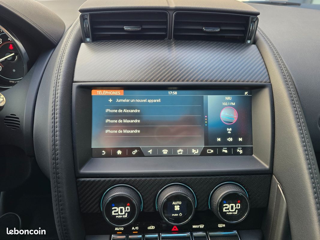 JAGUAR F-TYPE 3.0 V6 SURALIMENTE 380CH R-DYNAMIC AWD MERIDIAN/TOIT PANORAMIQUE/IMMAT Fr (image 20)