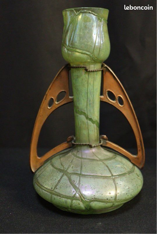 Johann LOETZ (1848 - 1933) Vase soliflore à long col en verre❗️RARE❗️ (image 3)