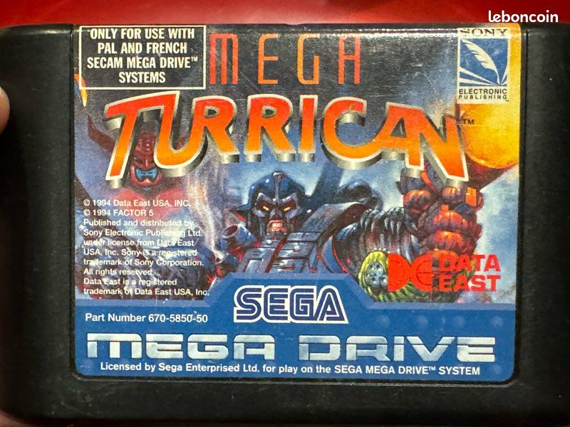 Mega Turrican Sega Megasrive 1993 og cartouche seul (image 5)
