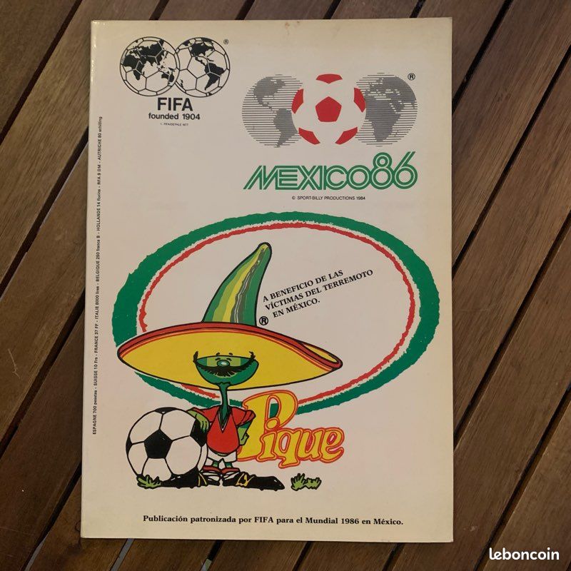Fanion Recto-verso Coupe Du Monde Mexique 86 - Collection Complète - 8x10 Cm