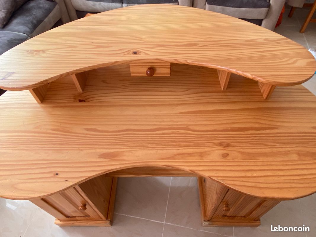 Bureau d’angle en pin massif (image 2)