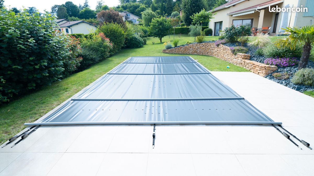 🏊‍♂️ Bâche à barres piscine rectangle 8 x 4 m COVERKIT – Toulouse – Neuf - Rapide et Economique- en kit à monter soi-même 🛠️ 100 % Fabrication Française 💙🤍❤️ (image 3)