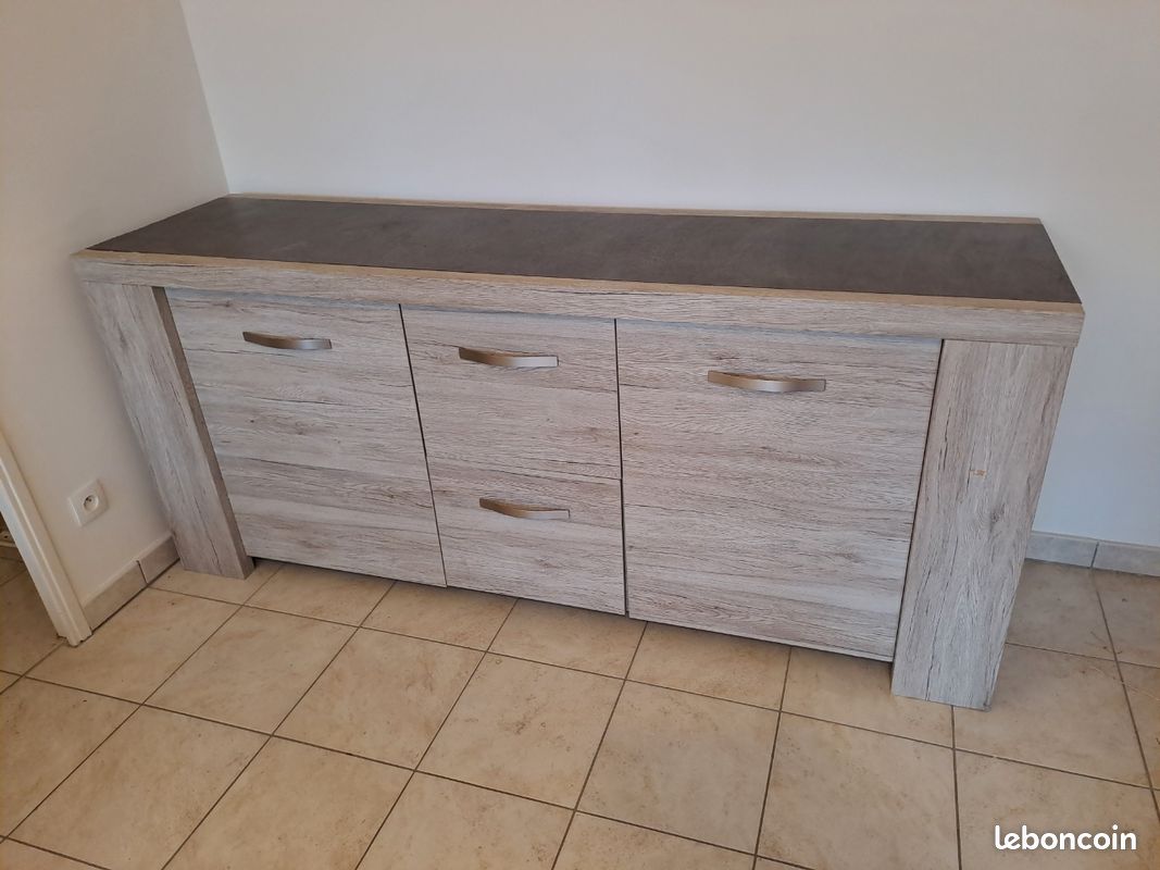 Buffet robuste gris moderne (image 1)