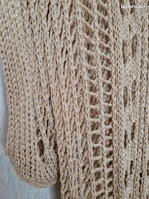 PULL DORÉ ajouré décontracté (image 4)