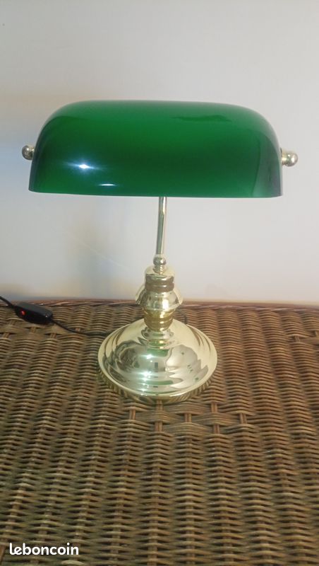 Lampe Banker Style Art Nouveau Vert - Lampe De Bureau / Table - Palazzo INT