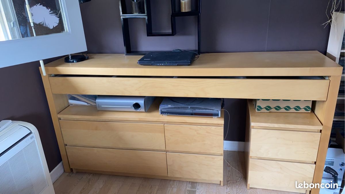 1 bureau + 1 commode + 3 meubles rangements (image 1)