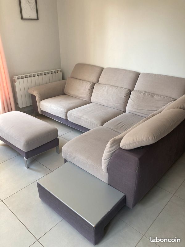 Canapé Gautier Modula Tissu Aquaclean bi-ton (image 2)