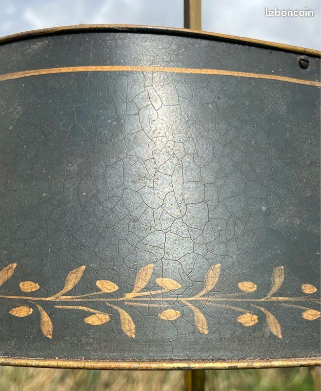 Lampe bouillotte de style Empire bronze doré décors de cygnes Napoléon 1er XIXème siècle porte binets ancienne (image 3)