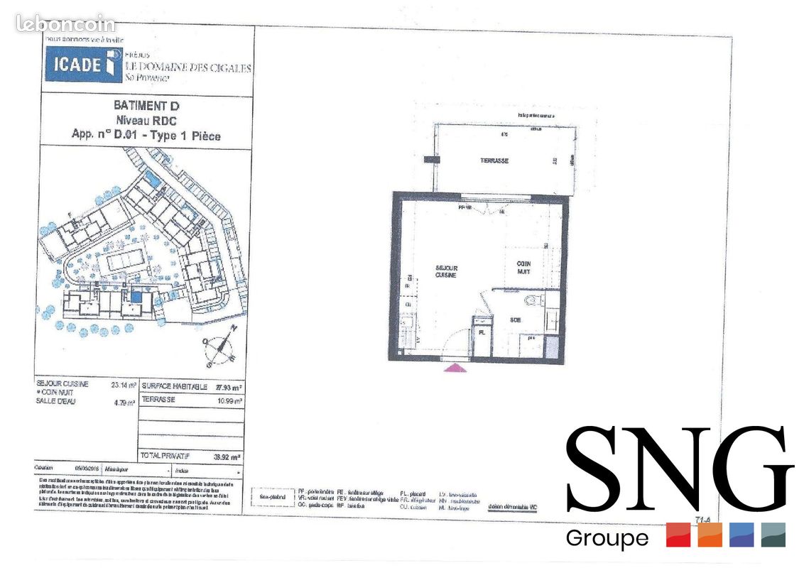 Appartement a louer frejus - 1 pièce(s) - 28 m2 - Surfyn