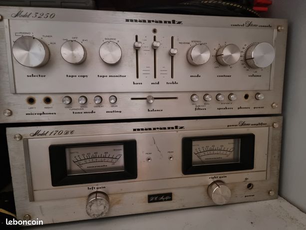 Ensemble préampli + ampli hi-fi vintage Marantz 3250 + 170DC - Photo, audio & vidéo