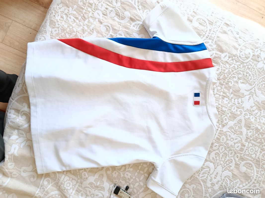 T shirt Le Coq Sportif Homme jersey Blanc Coton Blanc - Prêt