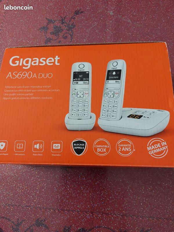 Téléphone sans fil Gigaset AS405A DUO Blanc