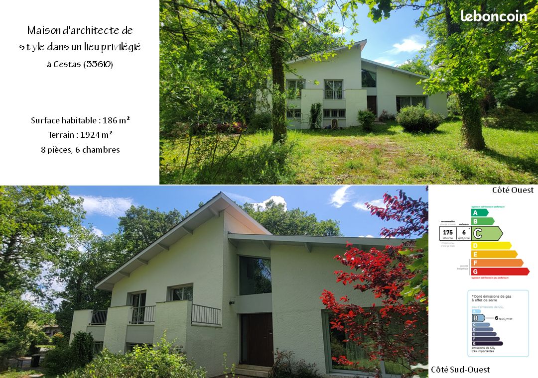 Maison 8 pièces 186 m² · à Cestas · 186 m² · 550 000 €