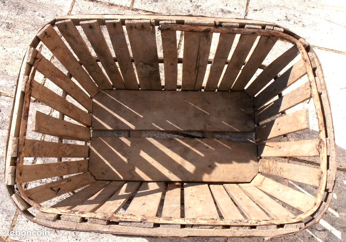 Grande Panière en Bois Vintage (image 3)