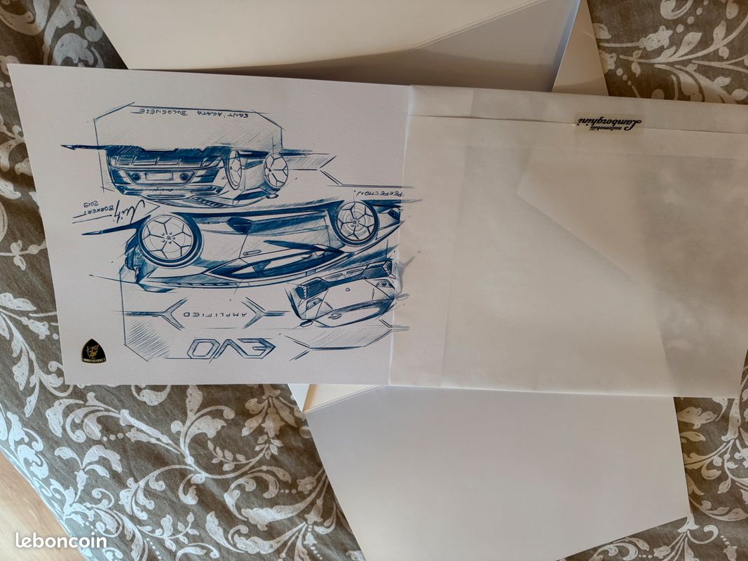Lithographie signée LAMBORGHINI Huracan Evo (image 1)