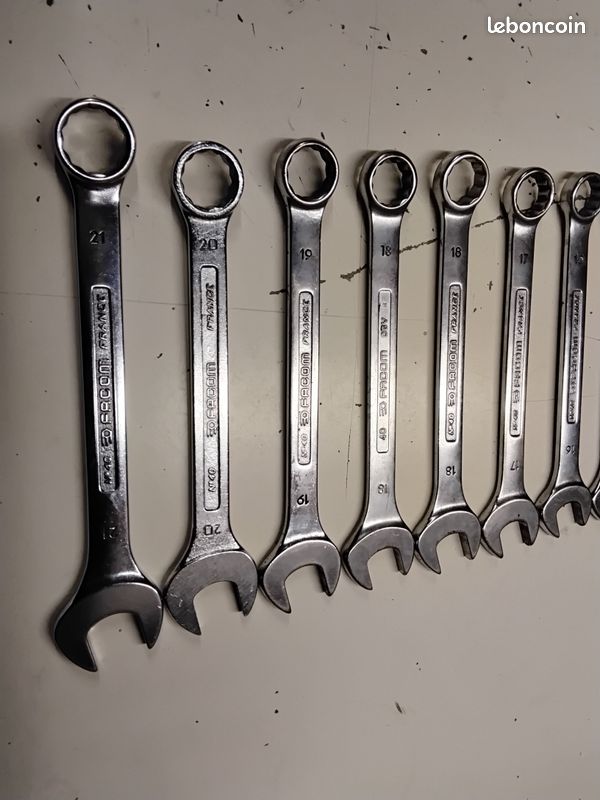 Lot de 18 clés plate mixte Facom série 40 - Bricolage