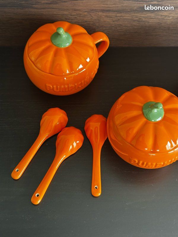 Luxshiny Tasse De Citrouille En Céramique Avec Cuillère Tasse À Café Bol À Soupe Avec Couvercle En Forme De Citrouille Pour À Domicile Halloween (300