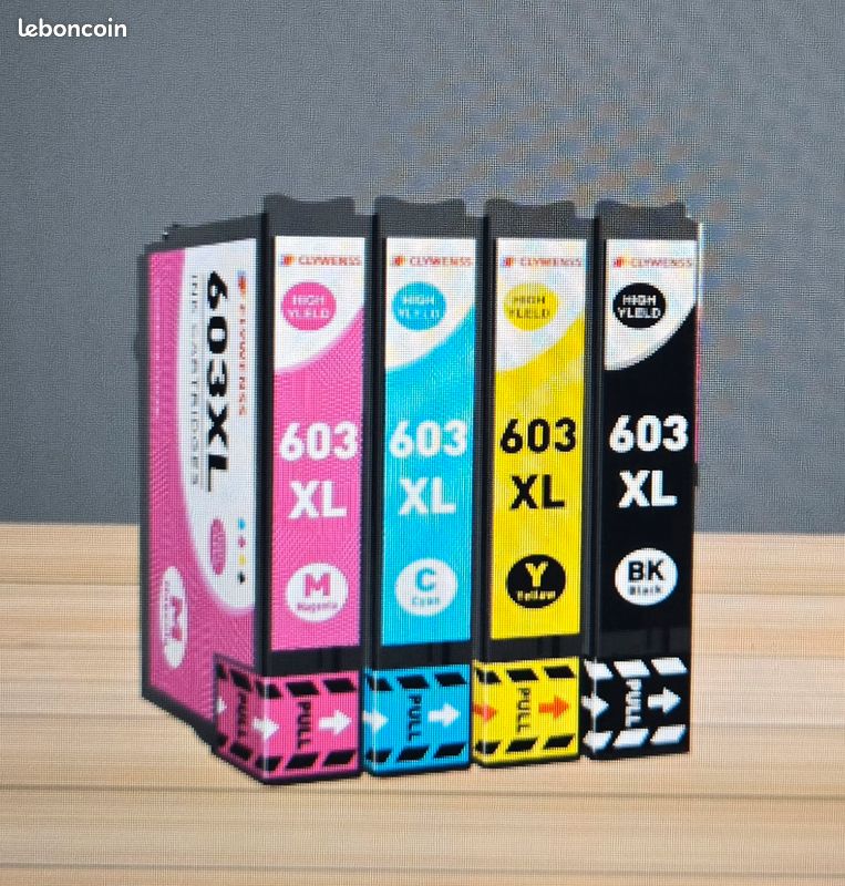 4 Cartouches Encre FranceToner Compatibles 603 XL Imprimantes Expression Home (image 2)