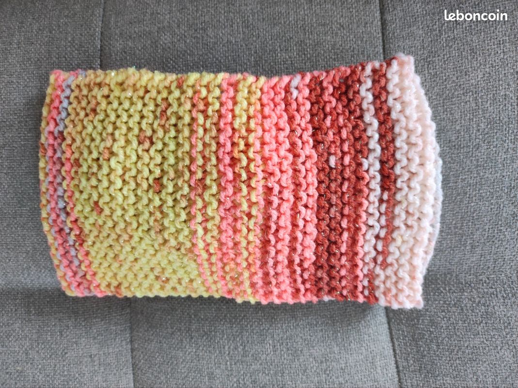 Bandeau femme fait main ton orangé (image 2)