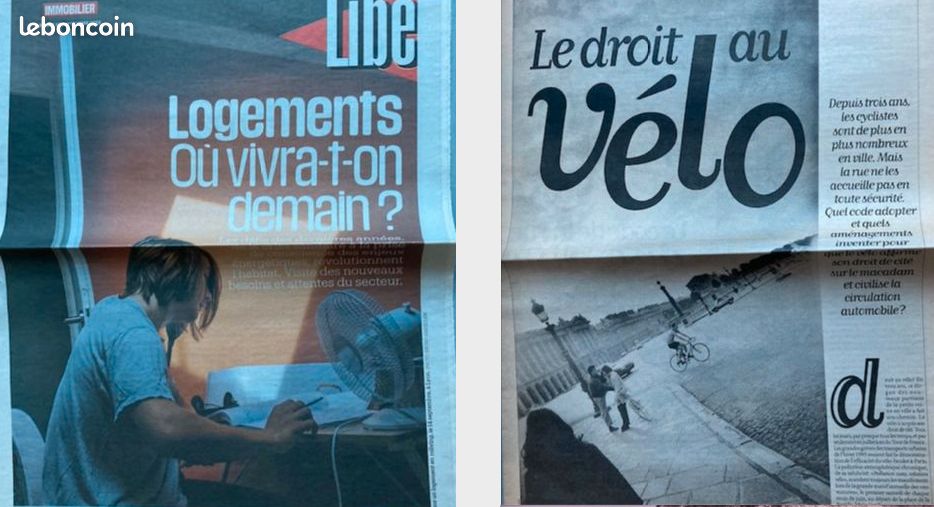 LA VILLE / URBANISME / TRANSPORTS / MOBILITÉ / AMÉNAGEMENT du TERRITOIRE : 1 livre 2 Revues / 1 Journal / 15 Suppléments-encarts (Libération/Le Monde) / 1 dépliants et 3 Cartes Postales (1970/2025 / (image 20)