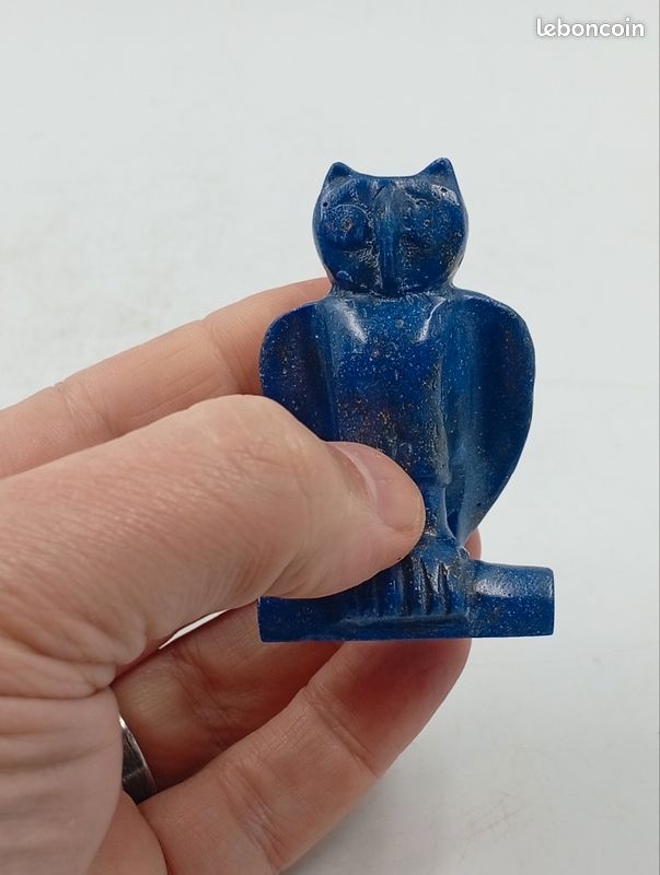 Chouette Gros Yeux Statuette Hibou En Obsidienne Noire YATOJUZI - Pierre Naturelle (4cm) Pierres Précieuses