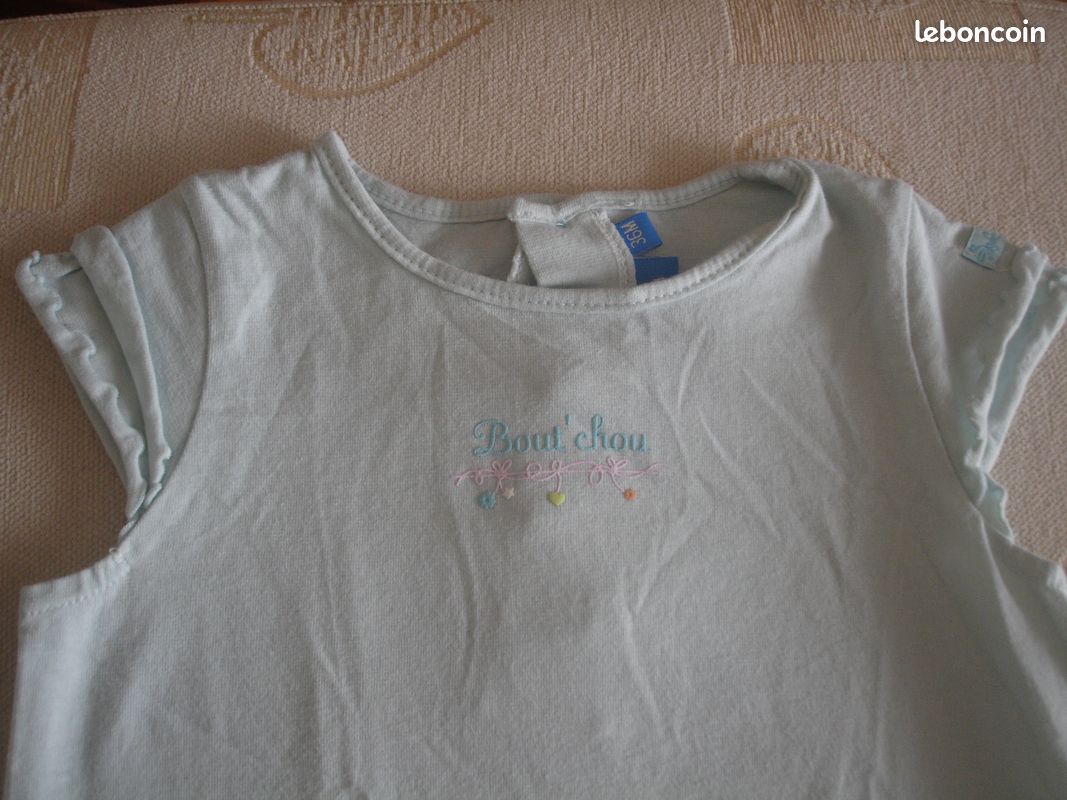 Tee-shirt fille ciel Bout'chou 3 ans (image 2)