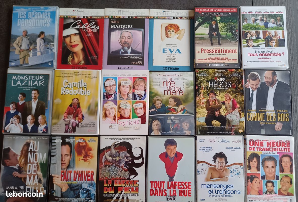 VENDS LOT de 18 DVD films français COMME NEUFS (image 1)