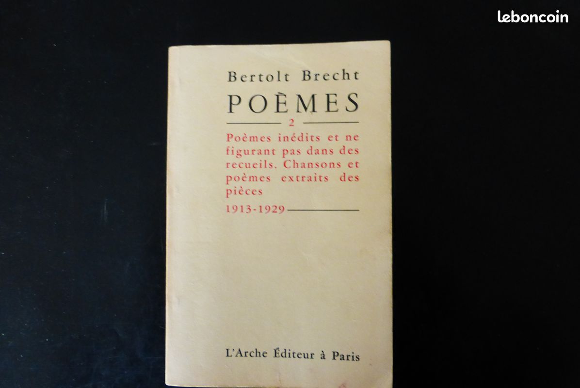 Bertolt Brecht POEMES inedits n°2 (image 1)