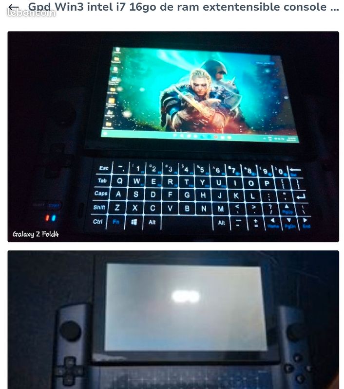 Gpd Win3 intel i7 16go de ram extentensible console PC hybride 11e ...