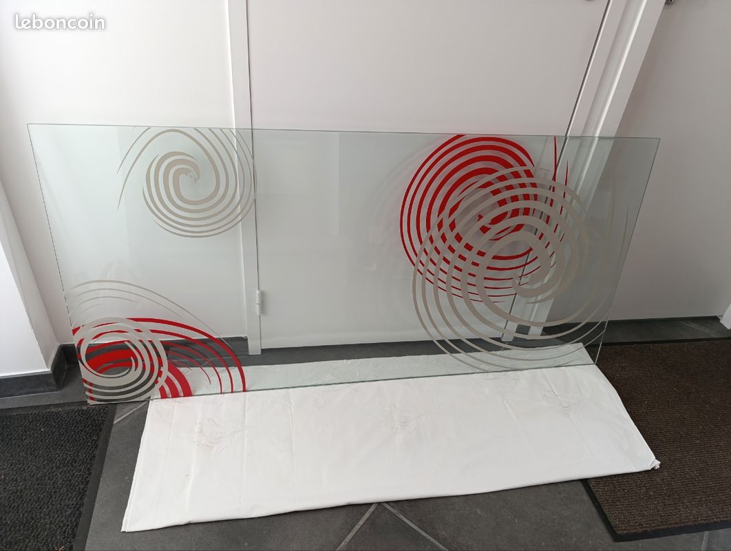 PLAQUE VERRE. Bureau ou table (image 6)