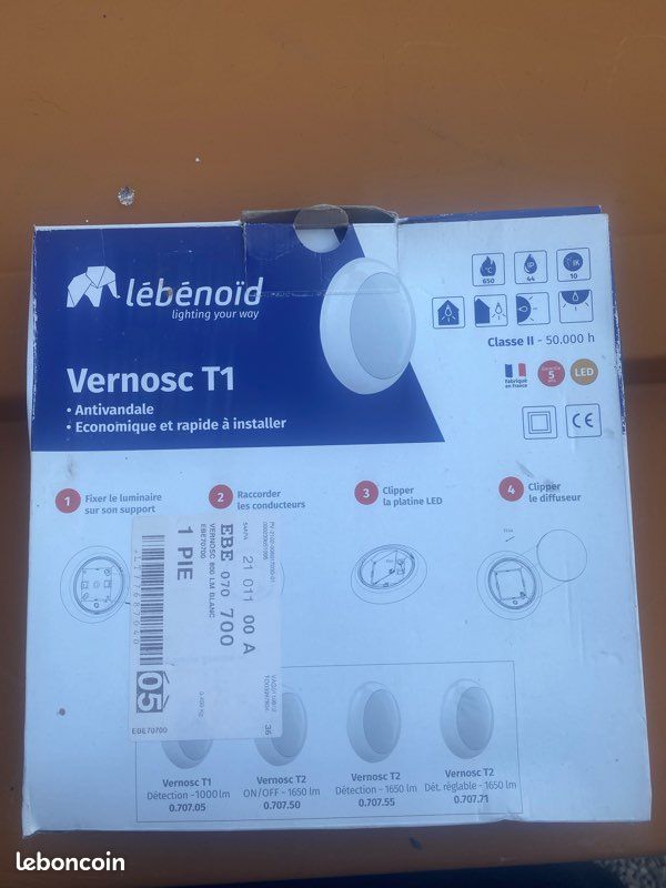 Applique Hublot LED Vernosc T1 1000lm 4000K - Blanc - Lébénoïd (image 2)