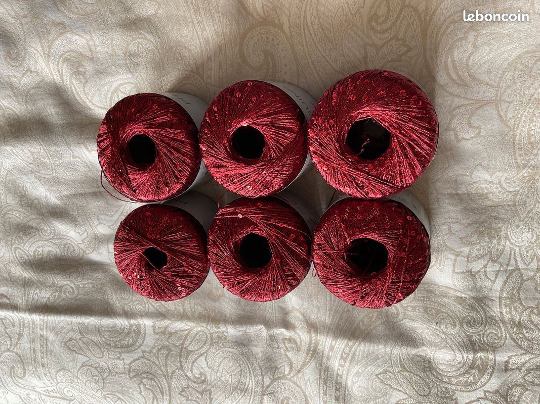 Clairefontaine - Cordelettes à Paillettes - 10 Pelotes Rouge 1mm X 20m - Pour Emballage Cadeau Et DIY