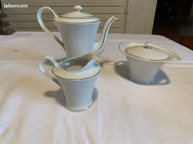 Cafetière crémier sucrier Limoges (image 1)