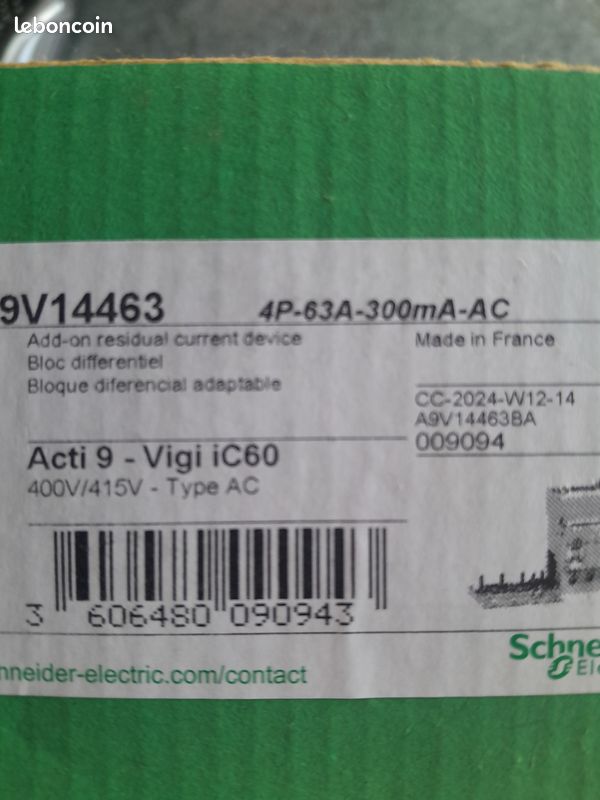 VIGI IC60 2P 63A 30MA - ELECTRIC CENTER : Distributeur De Matériel - 7
