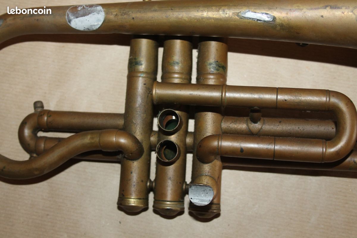 Ancien cornet à pistons F. Besson pour restauration ou récupération bloc pistons avant 1887 (image 5)