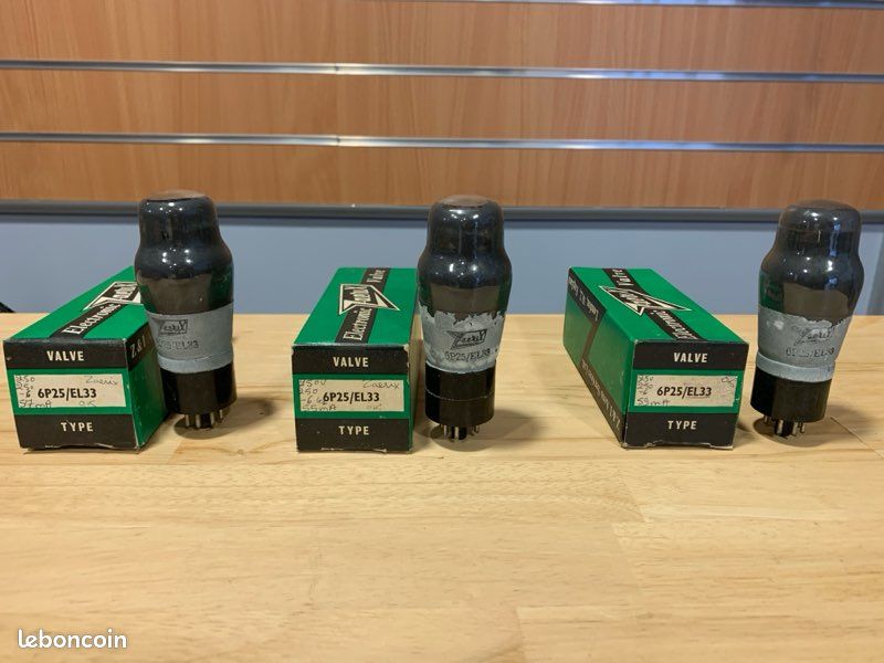 Paire De Tubes électroniques EL33 NOS - Zaerix - 1 Paire Appairée - Neufs Sous Blister