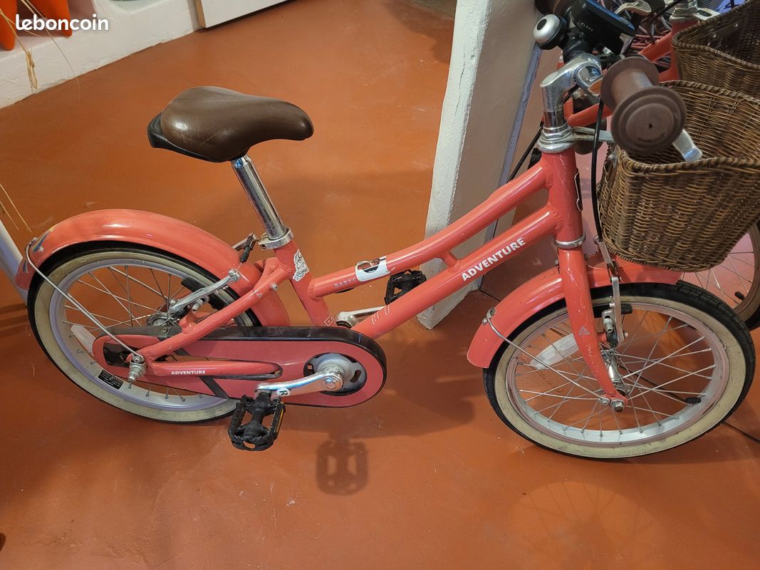 Velo enfant vintage fille 160 babyccino adventure rose à ans