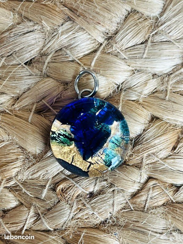 Collier perles et verre de Murano signé - Montres & Bijoux