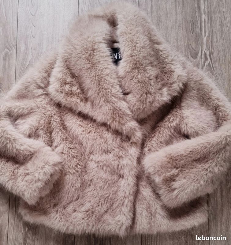 Faux Fur Jacket Sac Fausse Fourrure Zara ZARA FAUX FUR CROPPED