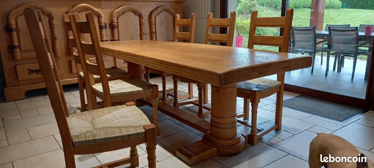 Vend table 2,60xo,90 6 chaises chêne (image 2)