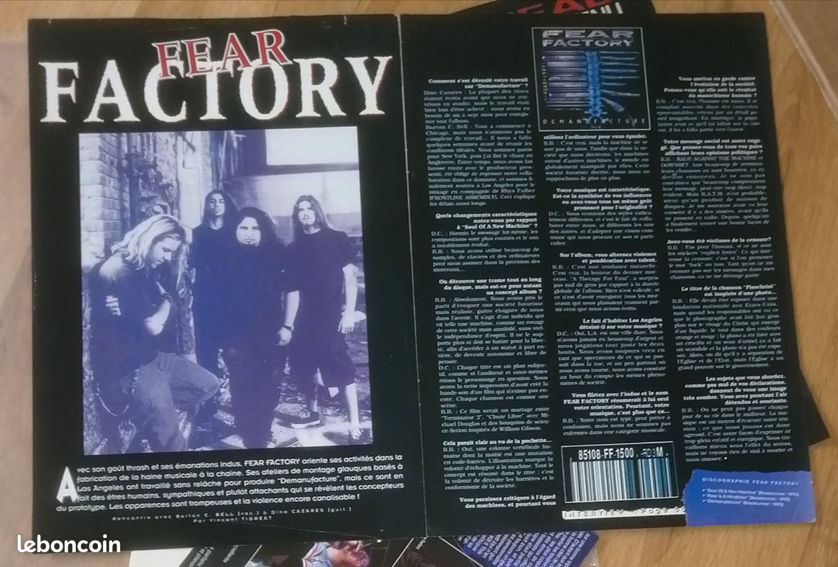 Fear Factory : Lot géant d'archives vintages rares toutes époques collectors... + poster... (image 11)