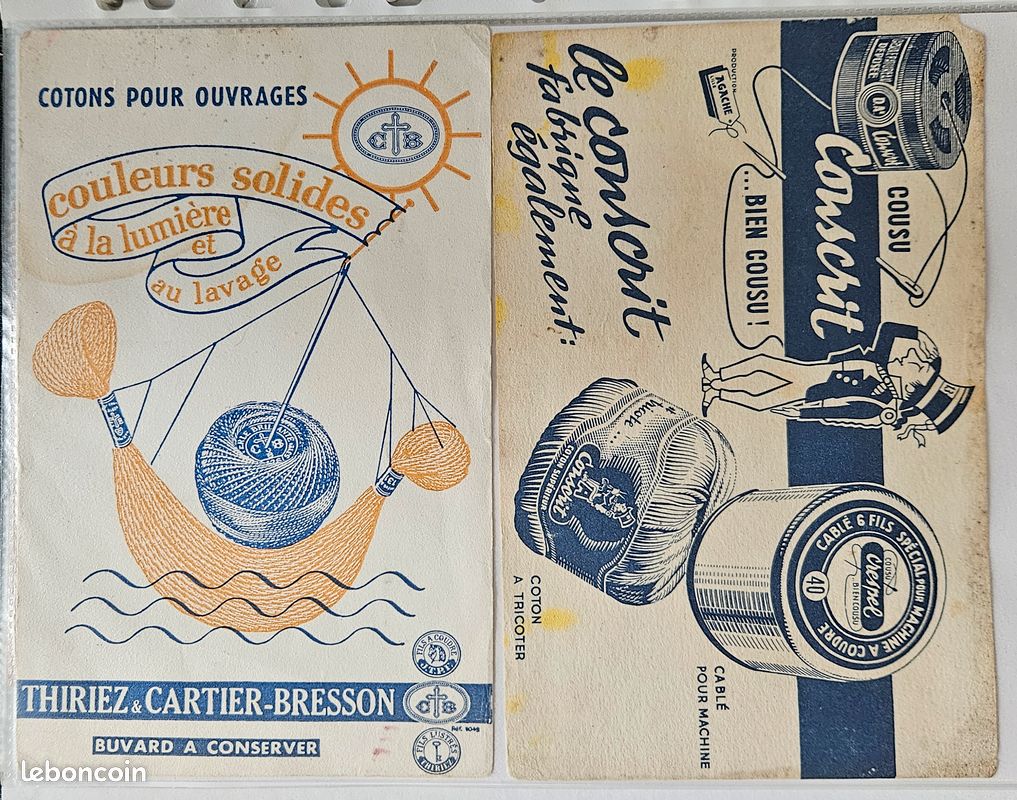 Lot De 9 Buvards Publicitaires Vintage Des Années 50/60 - France